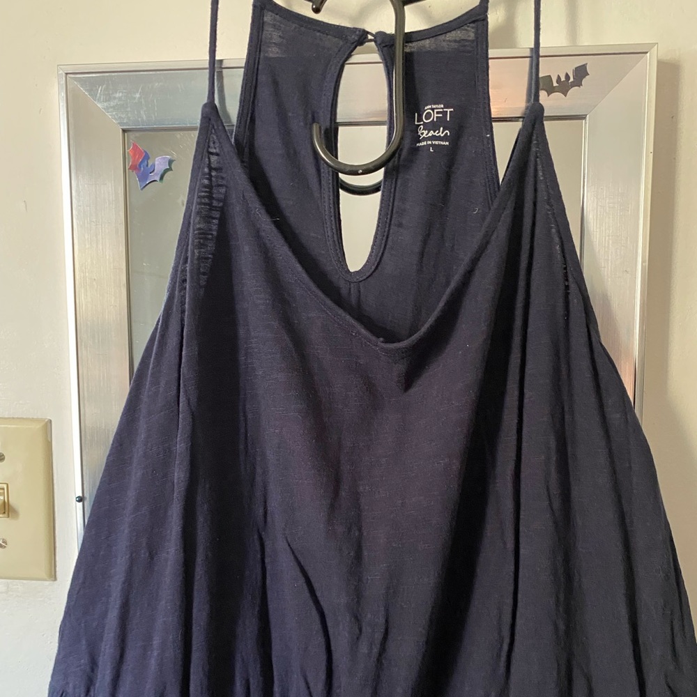 Loft Navy Beach Jumpsuit